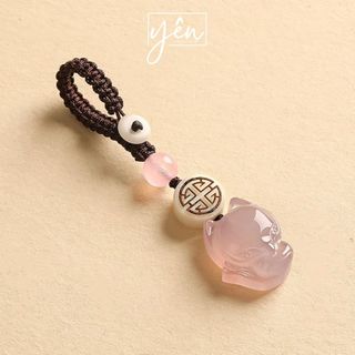 Móc treo HolyLing - Đ.á Chalcedony - Quà Tặng Ý Nghĩa Mang Lại Tình Duyên, May Mắn
