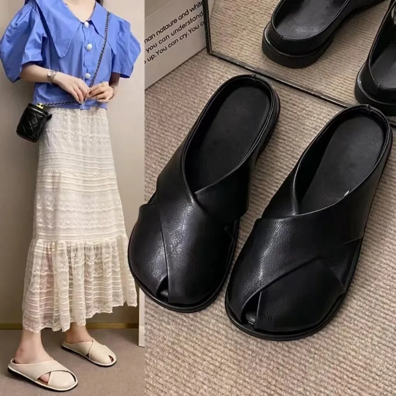 Dép cao su non JOLIE nguyên khối kiểu dáng thanh lịch thông tháng trống trơn trượt S10