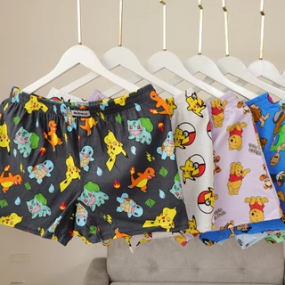 Quần Đùi Ngủ Nam Nữ Thun Cotton Mát Mịn Co GiãnThỏa Mái Mặc Nhà, Đi Biển, Team Buiding Siêu Dễ Thương
