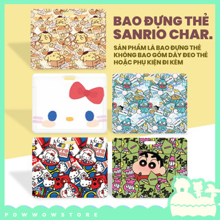 Bao Đựng Thẻ Nhân Viên Ngang Nhựa ABS Hoạ Tiết Sanrio & Shin - Phụ Kiện Hoạt Hình Cute