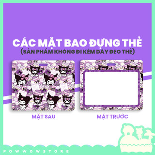 Bao Đựng Thẻ Nhân Viên Ngang Nhựa ABS Hoạ Tiết Sanrio & Shin - Phụ Kiện Hoạt Hình Cute