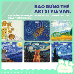 Bao Đựng Thẻ Nhân Viên Ngang Nhựa ABS Hoạ Tiết Painting Abstract Trừu Tượng - Phụ Kiện Phong Cách Nghệ Thuật