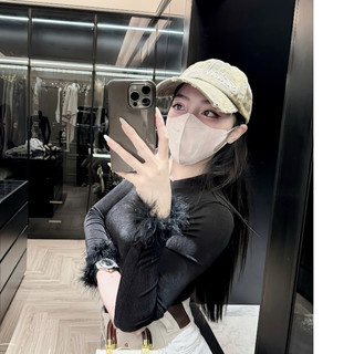 Áo Thun Cổ tròn Trơn  Phối tay Lông Form Basic