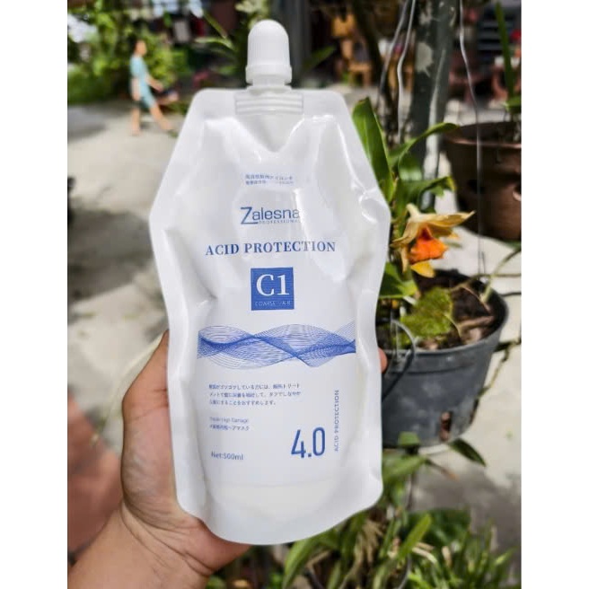 Kem Duỗi Tóc Thuần Chay Acid PH 2.0 (Yếu) 4.0 (Khỏe) Zalesna | Made in China | 500ml