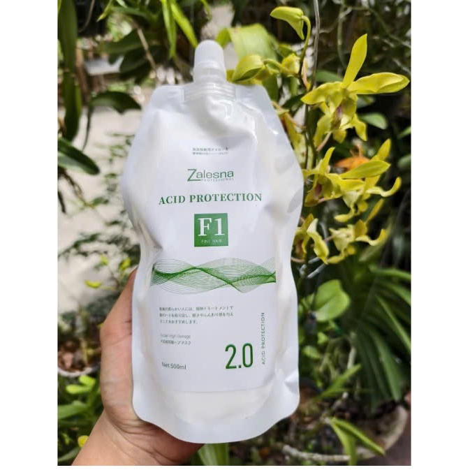 Kem Duỗi Tóc Thuần Chay Acid PH 2.0 (Yếu) 4.0 (Khỏe) Zalesna | Made in China | 500ml
