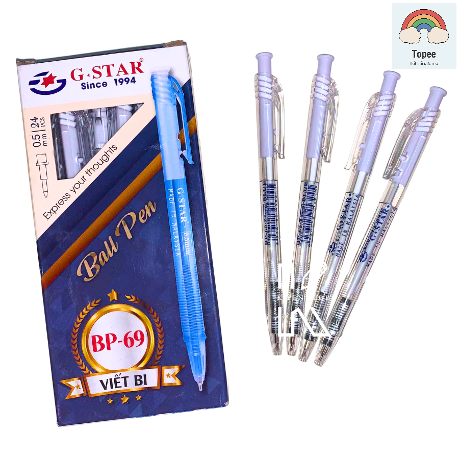 [BP69] HỘP 24 Cây Bút Bi Bấm / Viết Bi Bấm G-Star / Gstar BP-69 / BP 69 ...