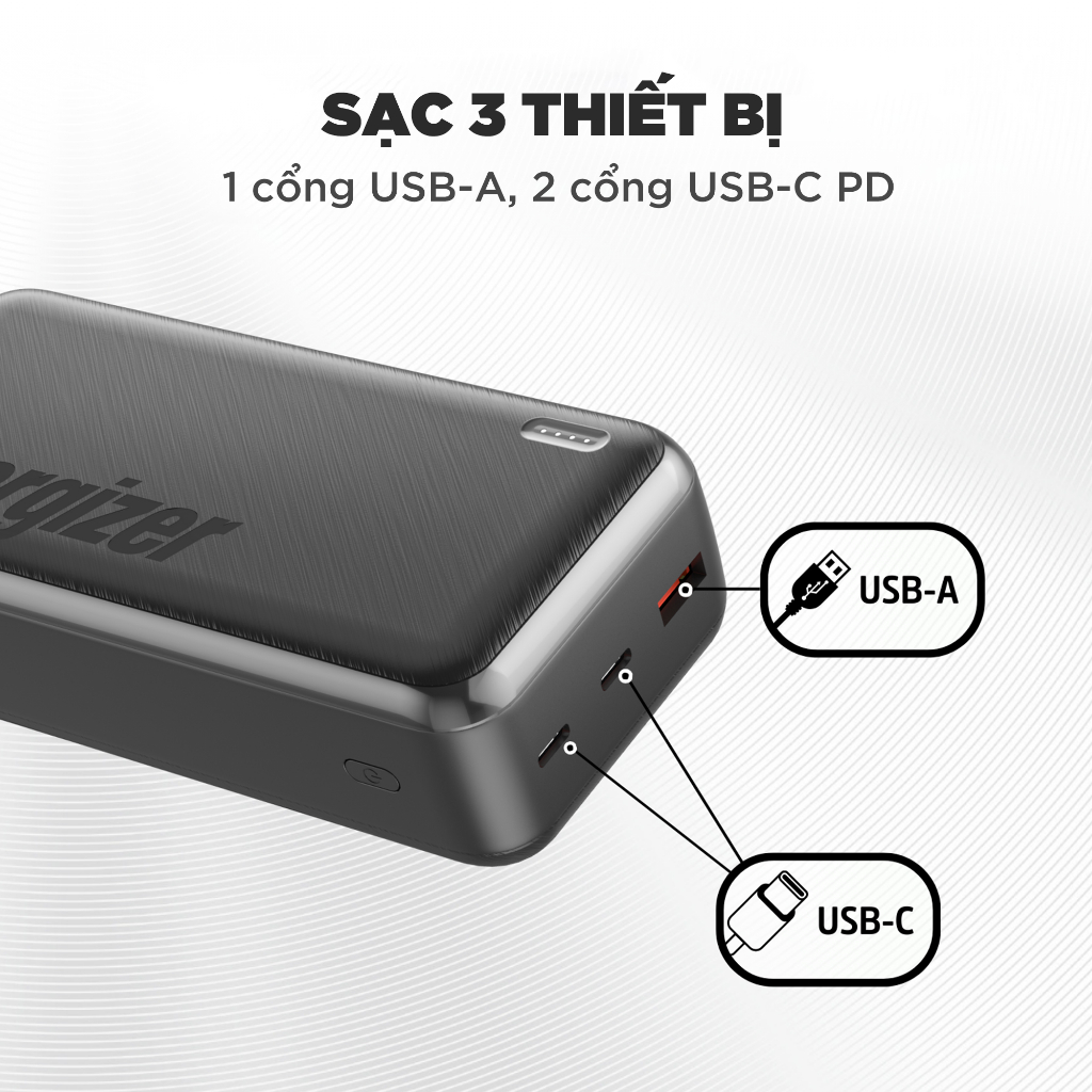 Ảnh Pin sạc dự phòng Energizer 30000mAh - sạc nhanh 22.5W, 3 cổng sạc ra tiện lợi bảo hành 2 năm 4