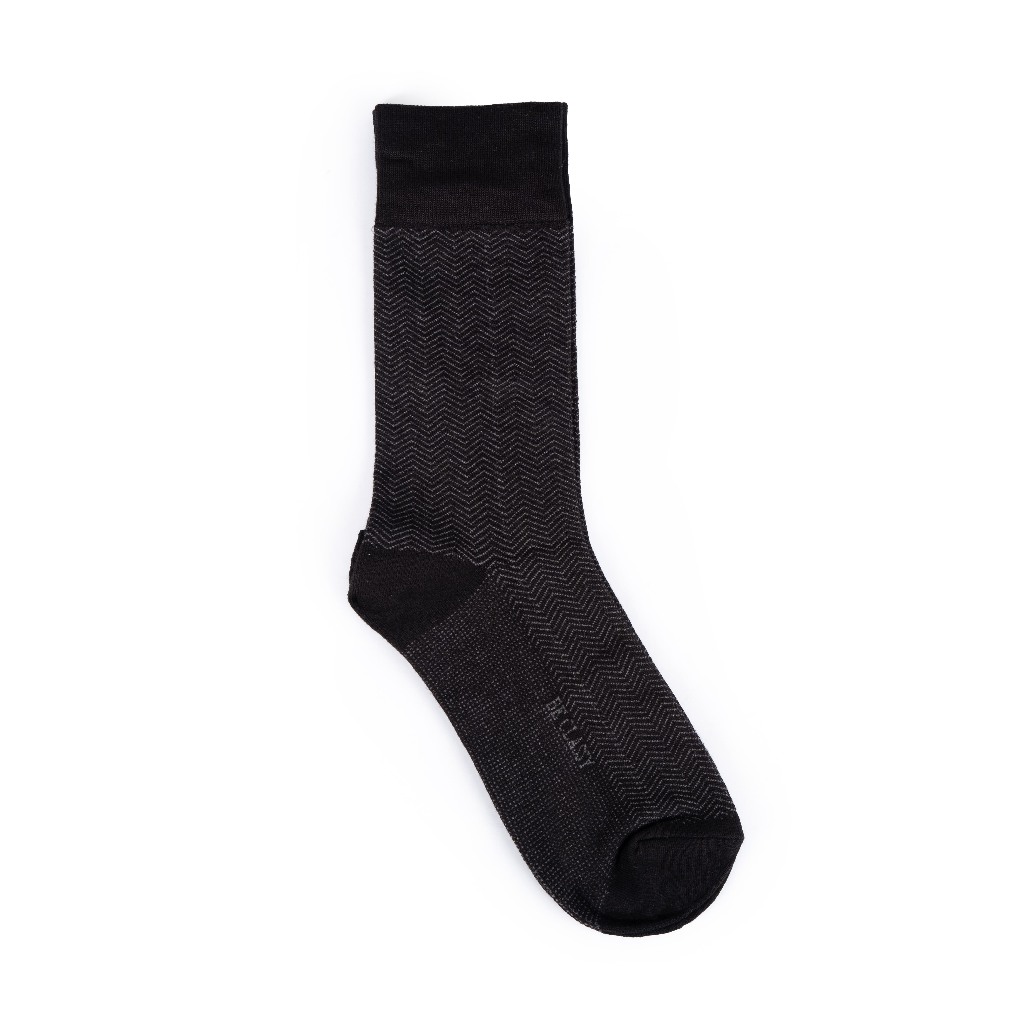 Ảnh Tất Cổ Cao Mang Giày Tây, Sọc chéo gợn sóng - Cotton Co Giãn Thấm Hút Tốt VO11 - Thương Hiệu Be Classy 3