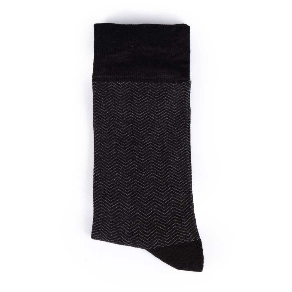 Ảnh Tất Cổ Cao Mang Giày Tây, Sọc chéo gợn sóng - Cotton Co Giãn Thấm Hút Tốt VO11 - Thương Hiệu Be Classy 4
