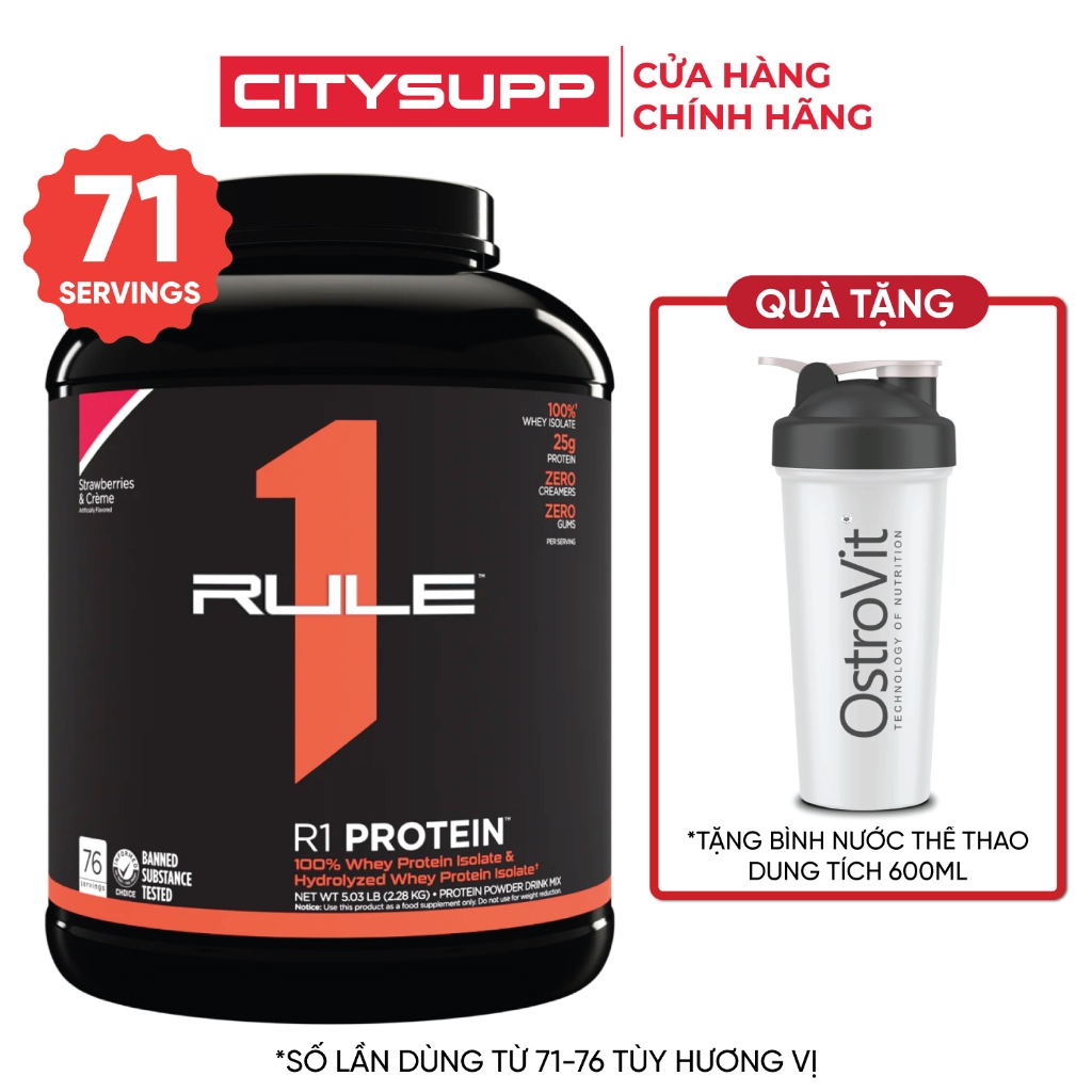 [Chính Hãng] R1 Protein Rule 1 Whey Protein Isolate và Hydrolyzed | Hỗ ...