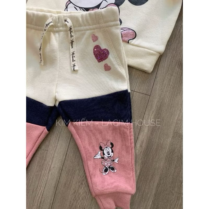 Quần nỉ bông sơ sinh dễ thương C4389 L057 cho bé 0–9m (3–9kg), chất nỉ mềm ấm, mặc nhà/đi chơi