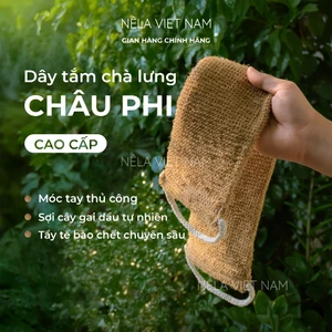 Dây Tắm Chà Lưng Giảm Mụn Tẩy Tế Bào Da Chết Châu Phi NẾP LÀNG VIỆT NAM Bông Tắm Cọ Lưng Dài Xơ Mướp