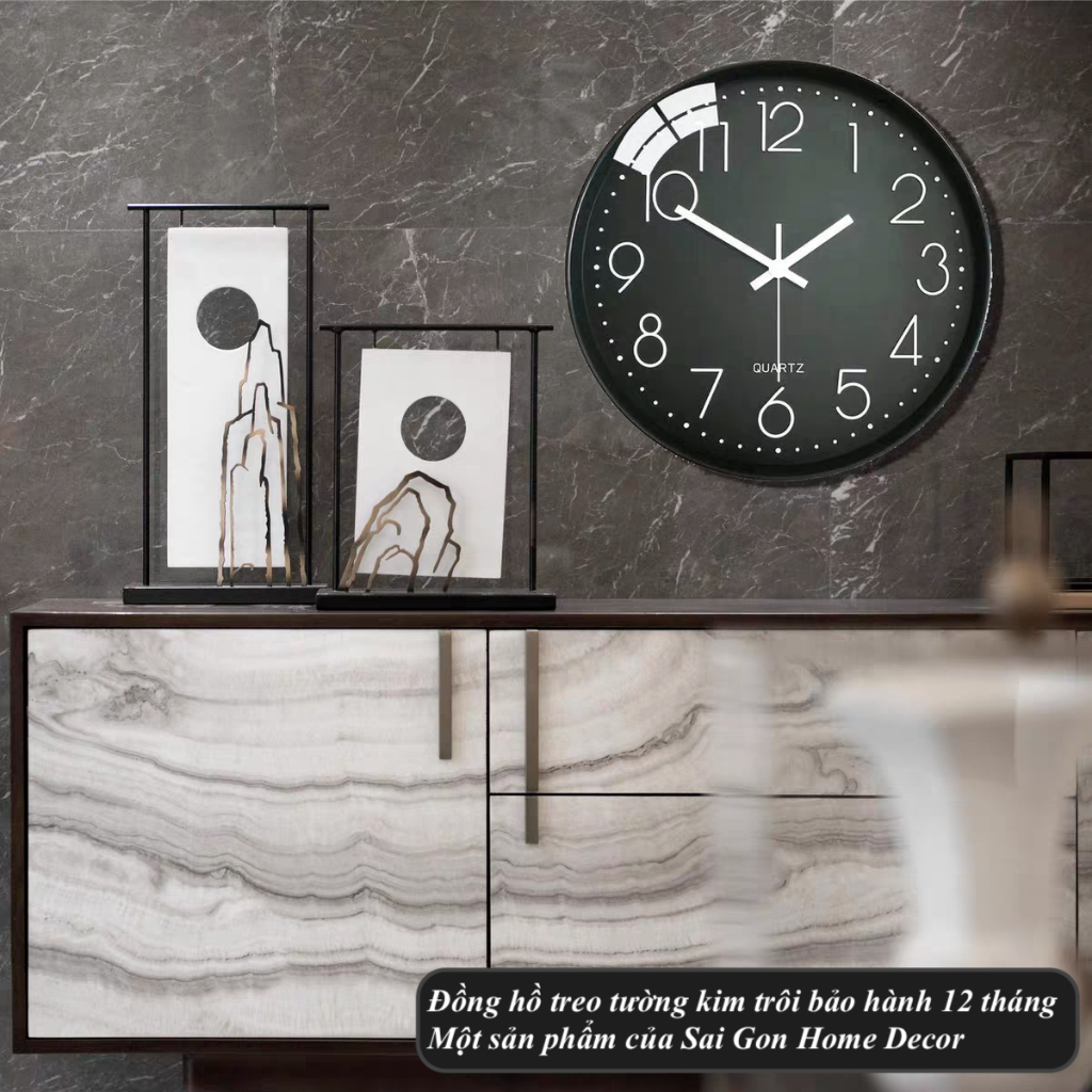 Đồng hồ treo tường kim trôi cao cấp - Bảo Hành 12 Tháng , đồng hồ trang trí decor phòng Qhouse | BigBuy360 - bigbuy360.vn