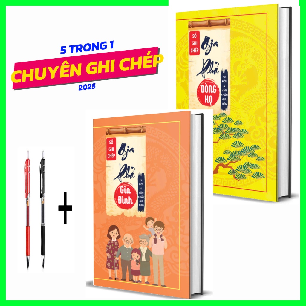 Ghi chép gia phả dòng họ và gia phả gia đình 2025 (kèm văn khấn và bút viết)