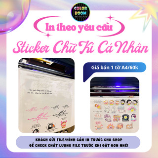 In Sticker Chữ Ký Cá Nhân Theo Yêu Cầu - Công Nghệ UV DTF, Thiết Kế Cá Nhân Hóa