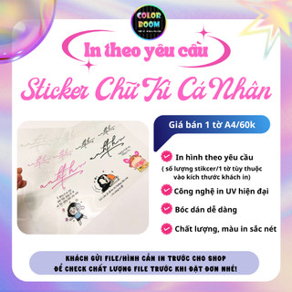In Sticker Chữ Ký Cá Nhân Theo Yêu Cầu - Công Nghệ UV DTF, Thiết Kế Cá Nhân Hóa
