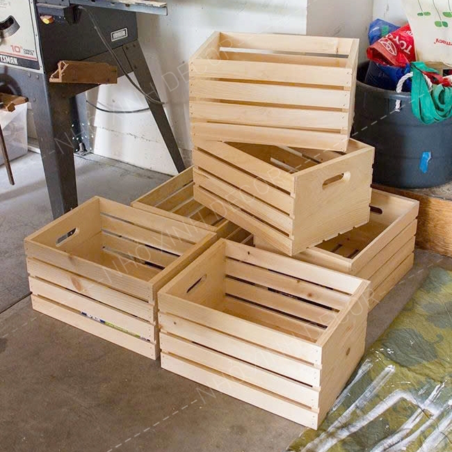 Pallet hộp gỗ, thùng gỗ decor trang trí, để đồ hàng hóa, để đồ đa năng