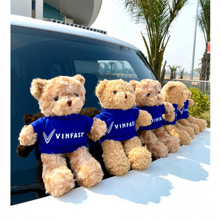 Gấu bông Vinfast xinh xắn, lông xoắn siêu mềm mịn và đáng yêu, size 30cm