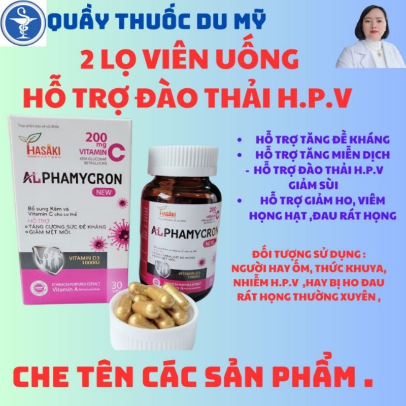 [ ĐÀO THẢI H.P.V] Viên Uống ALPHAMYCRON LỌ 30 VIÊN Hỗ Trợ Tăng miễn dịch