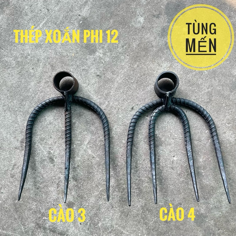 Cào 3 cào 4 răng cào rơm cào cỏ cào đất thép phi 12 | Shopee Việt Nam