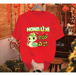 [MỚI] Áo Thun TẾT 2026 Unisex Hong Lixi ĐỚP Á, Áo Phông Nam Nữ Form Rộng Tay Lỡ Chất Thun Mềm Mịn