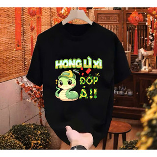 [MỚI] Áo Thun TẾT 2026 Unisex Hong Lixi ĐỚP Á, Áo Phông Nam Nữ Form Rộng Tay Lỡ Chất Thun Mềm Mịn