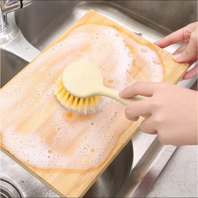 Bàn Chải Nhỏ Chà Xoong Nồi Đa Năng Có Tay Cầm Dài, Lông Dày Cao Cấp, Nhỏ Gọn Tiện Lợi