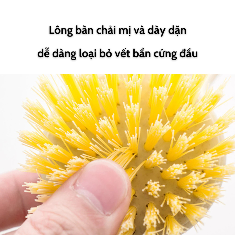 Bàn Chải Nhỏ Chà Xoong Nồi Đa Năng Có Tay Cầm Dài, Lông Dày Cao Cấp, Nhỏ Gọn Tiện Lợi