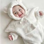 Set body choàng lông gồm body liền thân kèm mũ choàng cover Hàn Quốc cho bé trai bé gái 3-13kg