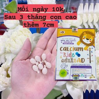 Viên sữa CALCIUM KIDS hỗ trợ phát triển chiều cao, giúp xương răng chắc khỏe, chống còi xương ở trẻ nhỏ, hộp 60 viên
