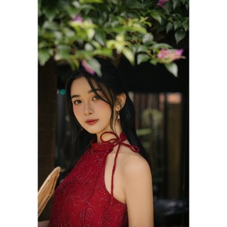 Đầm OLV cổ yếm ren hoa duyên dáng ngọt ngào Rose Lace Dress phù hợp đi chơi