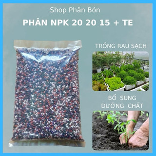 Phân bón NPK 20-20-15+TE (tan nhanh) chuyên rau màu, cây ăn trái, cây cảnh - Gói 500gr, 1kg