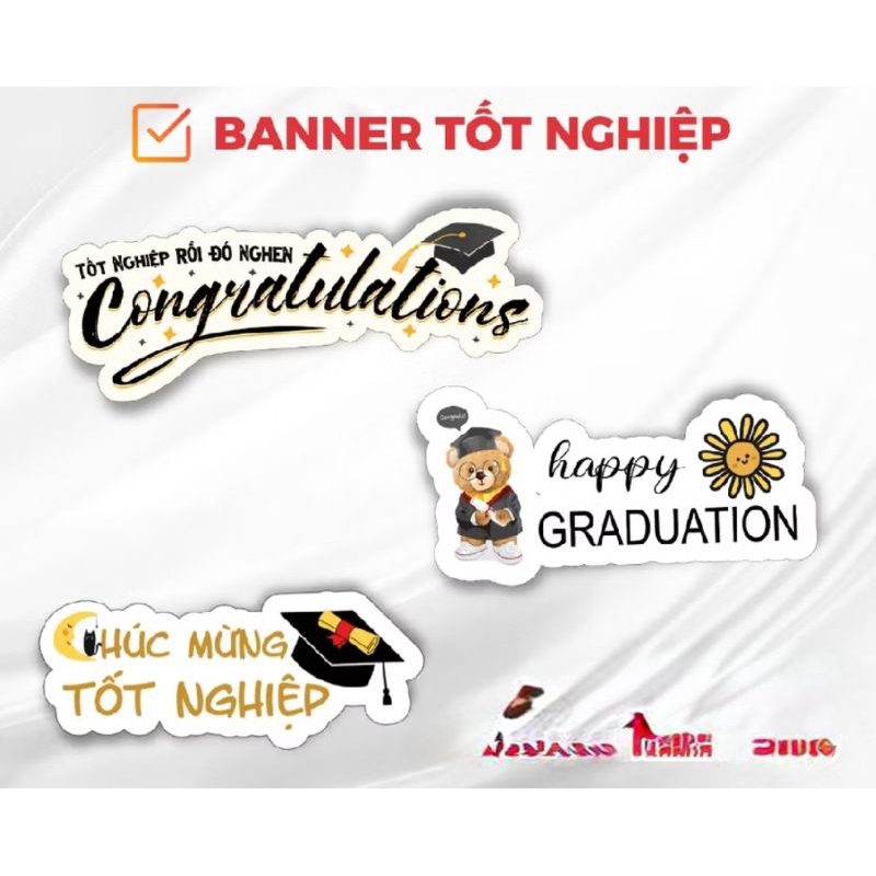 Combo 5 Tag Tốt Nghiệp , Banner chúc mừng ngày lễ 14/2, 8/3,20/10,20/11