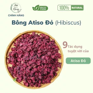 Trà Hoa Dâm Bụt Đỏ, bông Atisô Đỏ sấy khô (Hibiscus) 100gram
