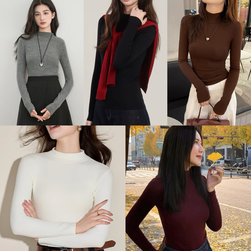 [LÓT LÔNG] Áo cổ 3p dài tay giữ nhiệt chất zip giữ ấm tốt Justdun A26