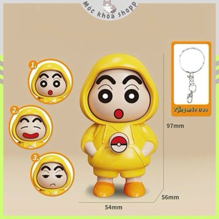 Đồ Chơi Shin 3 Biểu Cảm – Móc Khóa Shin Dễ Thương, Hài Hước, Phụ Kiện Trang Trí Balo