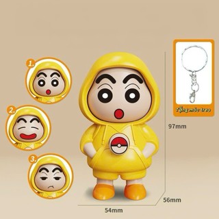 Đồ Chơi Shin 3 Biểu Cảm – Móc Khóa Shin Dễ Thương, Hài Hước, Phụ Kiện Trang Trí Balo