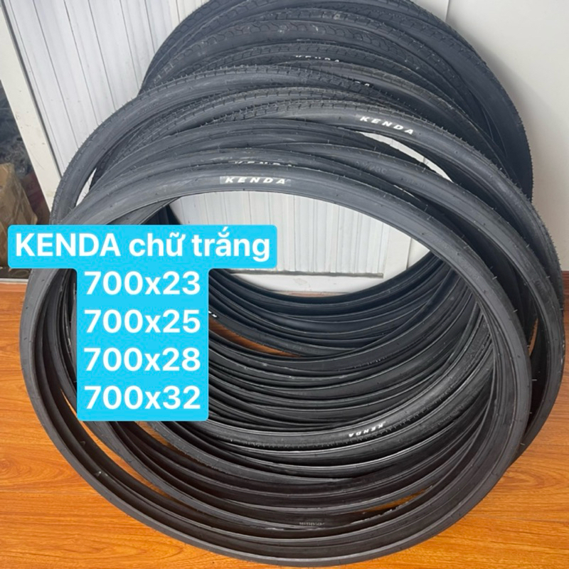 Lốp vỏ ruột xe đạp thể thao 700c hàng chính hãng KENDA chữ TRẮNG nhập ...