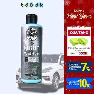 Kem đánh bóng kim loại kèm wax Chemical Guys Light Metal Polish, dung dịch làm bóng kim loại