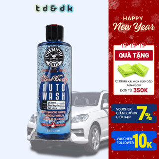 Nước rửa xe siêu bóng Chemical Guys GlossWorkZ Autowash 473ml, xà bông rửa xe cao cấp, tăng độ bóng