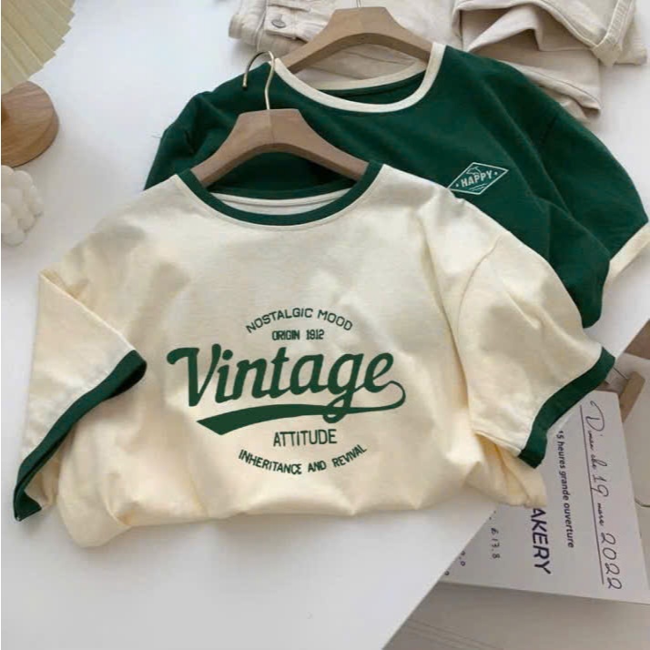Áo thun nữ ngắn tay dáng rộng Bo viền mặc đi chơi, mặc tết JULY FASHION, Áo phông nữ in hình chất Cotton mịn đẹp