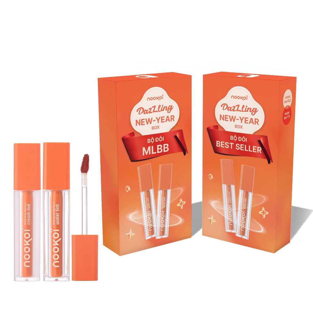Bộ Đôi Son Bóng Water Tint #T13 và Son Bóng Water Tint Nookoi