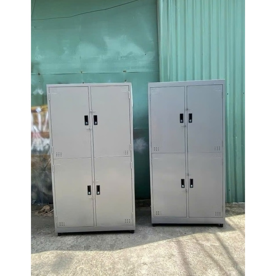 Tủ sắt locker nhiều ngăn - tủ hồ sơ kính đựng tài liệu văn phòng, tủ locker đựng đồ cá nhân có khoá.