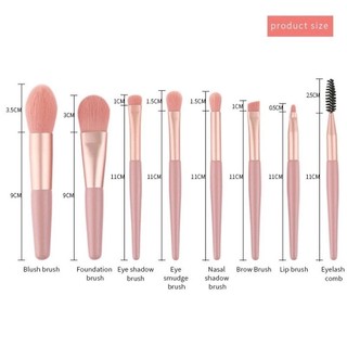 IK Set 8 Cây Cọ Trang Điểm Cá Nhân Mini Lông Mềm Mịn Tặng Kèm Túi Zip MP-C-6