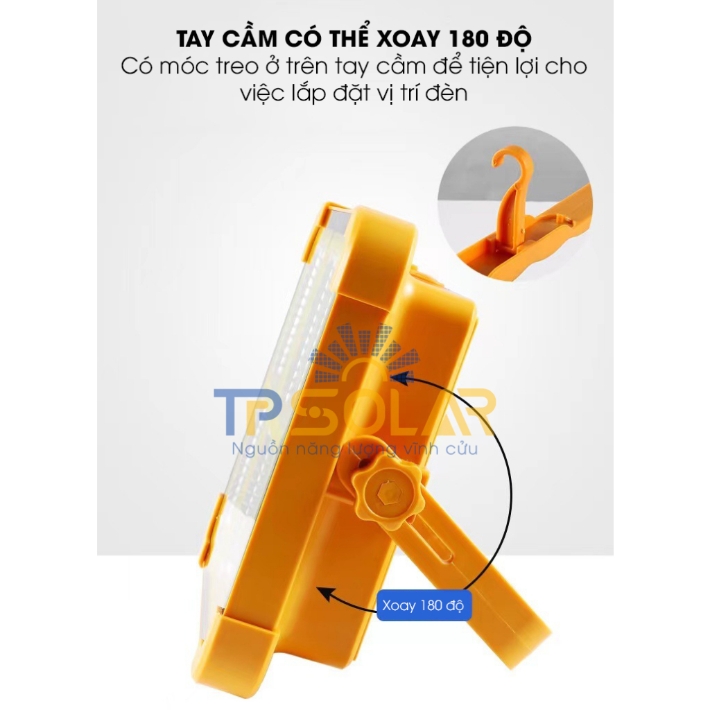 Ảnh {QUÀ TẶNG} Đèn cầm tay đa năng 3 màu ánh sáng năng lượng mặt trời TP Solar Công suất 100W TP-X100N 4