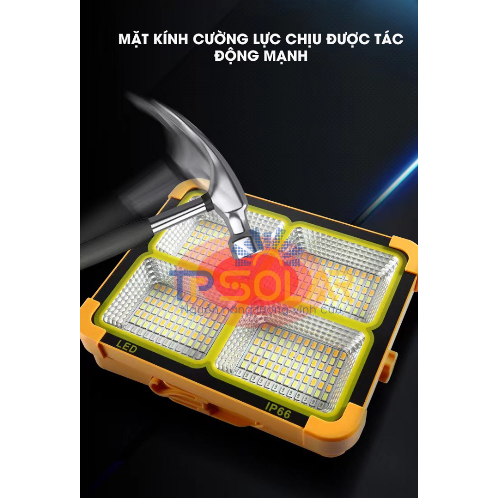 Ảnh {QUÀ TẶNG} Đèn cầm tay đa năng 3 màu ánh sáng năng lượng mặt trời TP Solar Công suất 100W TP-X100N 3