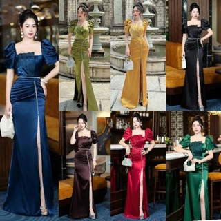 Đầm dạ hội thiết kế đính đá cao cấp tặng hoa tai tk