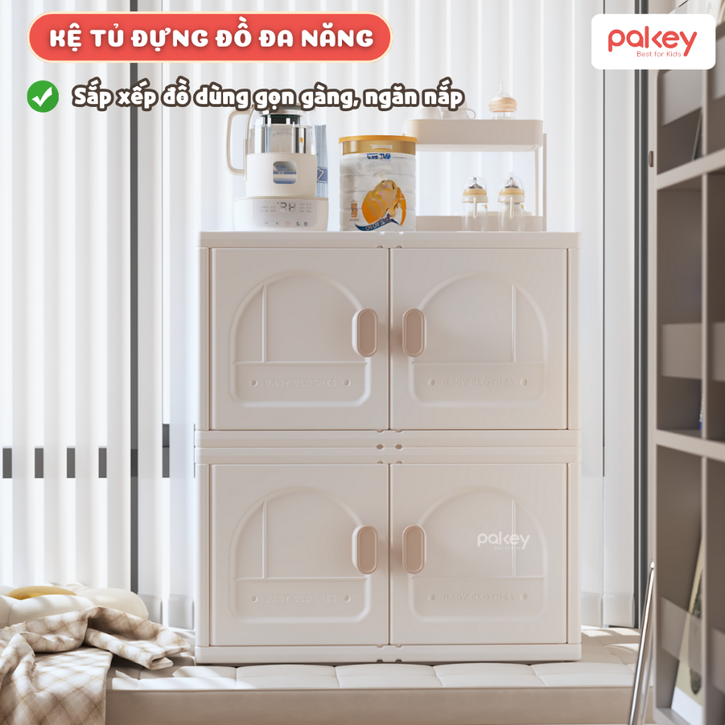 [HỎA TỐC] Tủ Kệ Đựng Đồ Cao Cấp Pakey 2026, Kệ Đựng Đồ Linh Hoạt Nhiều Kiểu 1 Tầng, 2 Tầng Có Thanh Treo Cho Bé