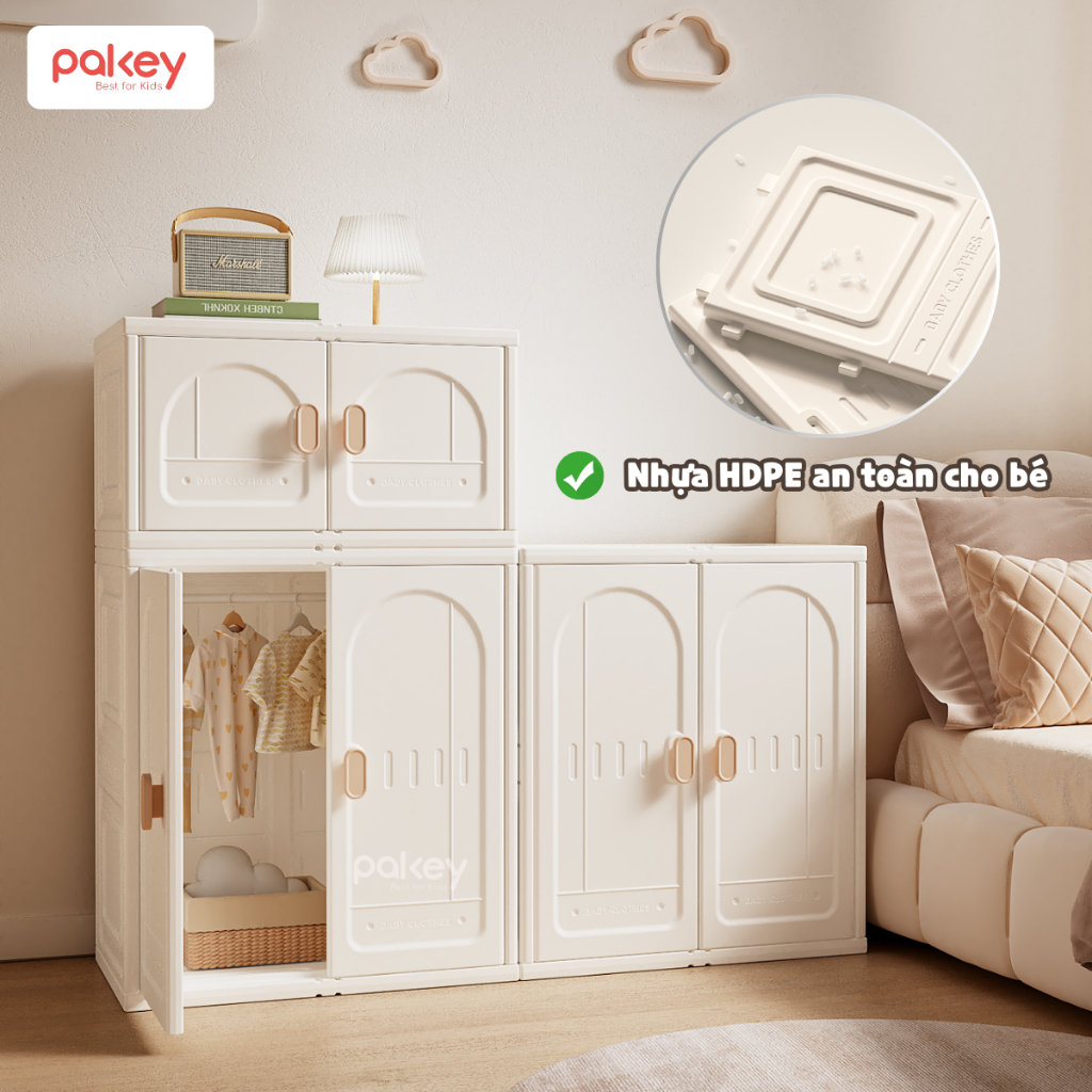 [HỎA TỐC] Tủ Kệ Đựng Đồ Cao Cấp Pakey 2026, Kệ Đựng Đồ Linh Hoạt Nhiều Kiểu 1 Tầng, 2 Tầng Có Thanh Treo Cho Bé