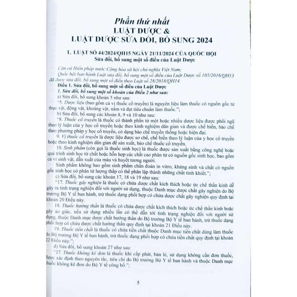 Ảnh Sách - Luật Dược (Sửa Đổi, Bổ Sung) Và Các Quy Định Mới Nhất Dành Cho Ngành Dược - Dược Sĩ - Nhà Thuốc 3